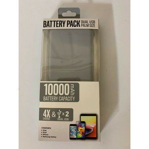 New BATTERY PACK DUAL USB PALM SIZE 10,000‎ MAH BATTERY CAPACITY
